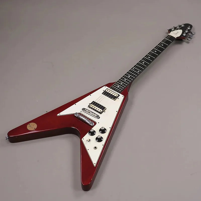 c1973 Greco FV-900 Medallion Flying V (Japan, Red, OHSC )