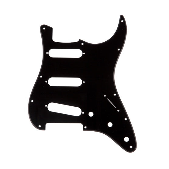 Fender Stratocaster Pickguard  (S/S/S, Black, 1-Ply)