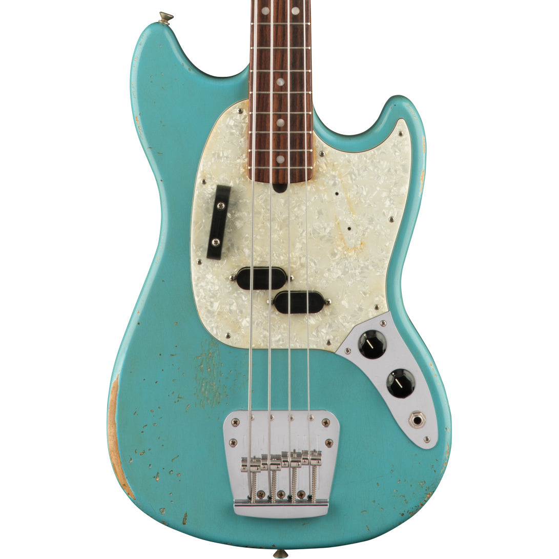 Fender JMJ Road Worn Mustang Bass (Rosewood Fingerboard, Faded Daphne Blue)