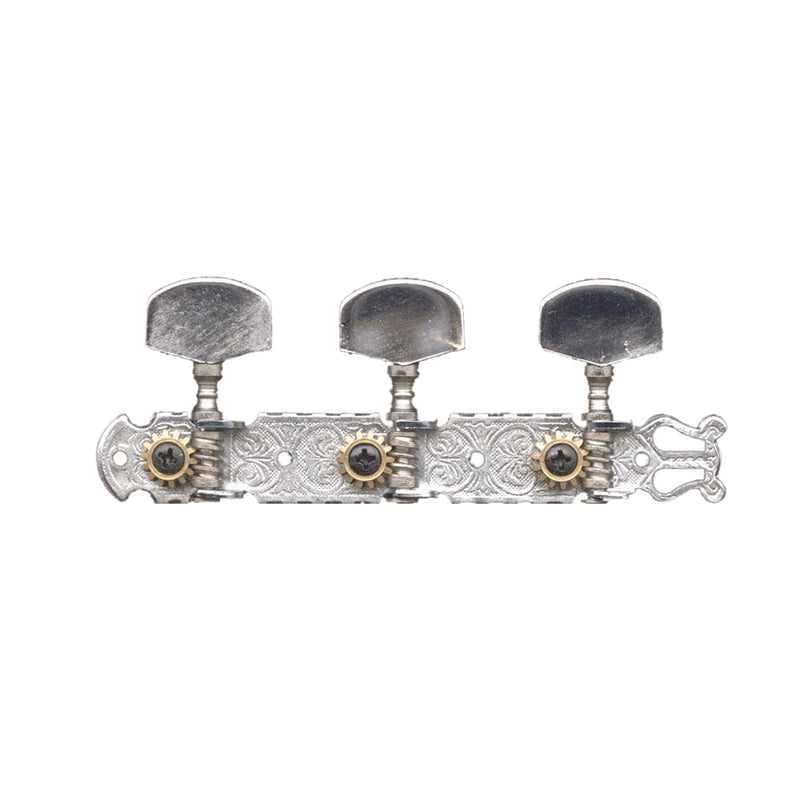 3-A-Side On Plate Machine Heads - Engraved Nickel Plating (518)