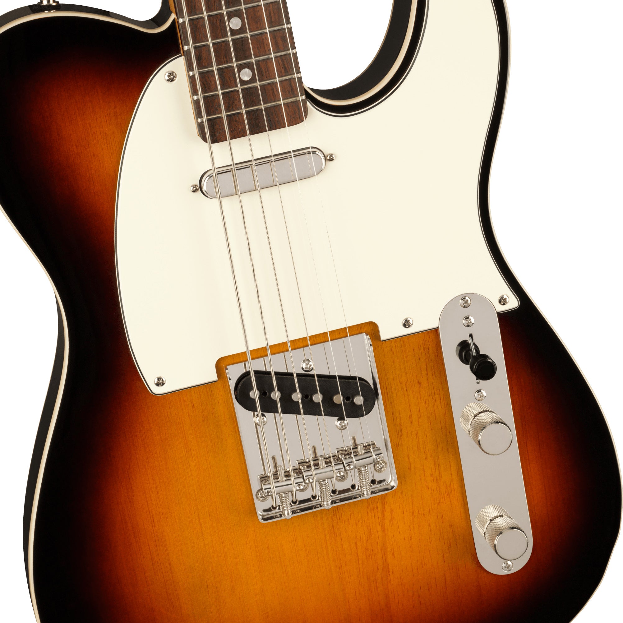 Squier Classic Vibe Baritone Custom Telecaster (Laurel Fingerboard, Parchment Pickguard, 3-Color Sunburst)