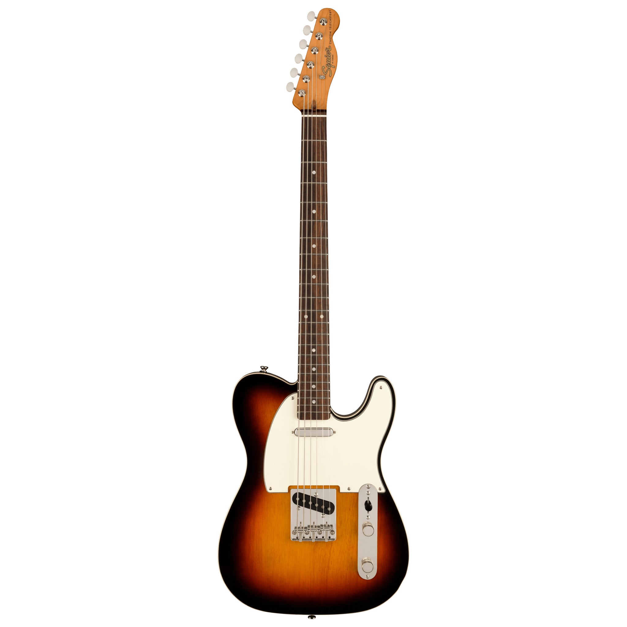 Squier Classic Vibe Baritone Custom Telecaster (Laurel Fingerboard, Parchment Pickguard, 3-Color Sunburst)