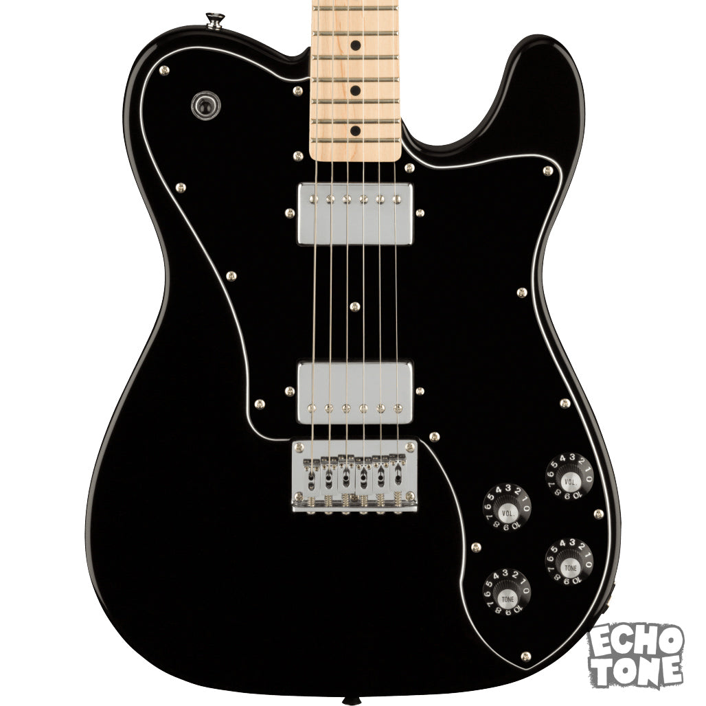 Squier Affinity Series Telecaster Deluxe (Maple Fingerboard, Black Pickguard, Black))