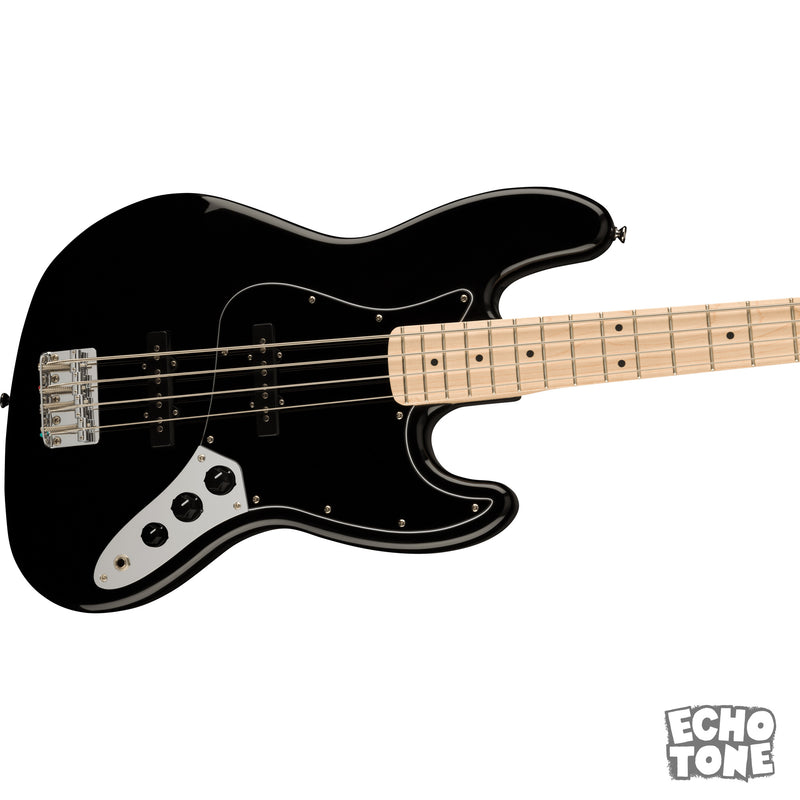 Squier Affinity Series Jazz Bass (Maple Fingerboard, Black Pickguard, Black)