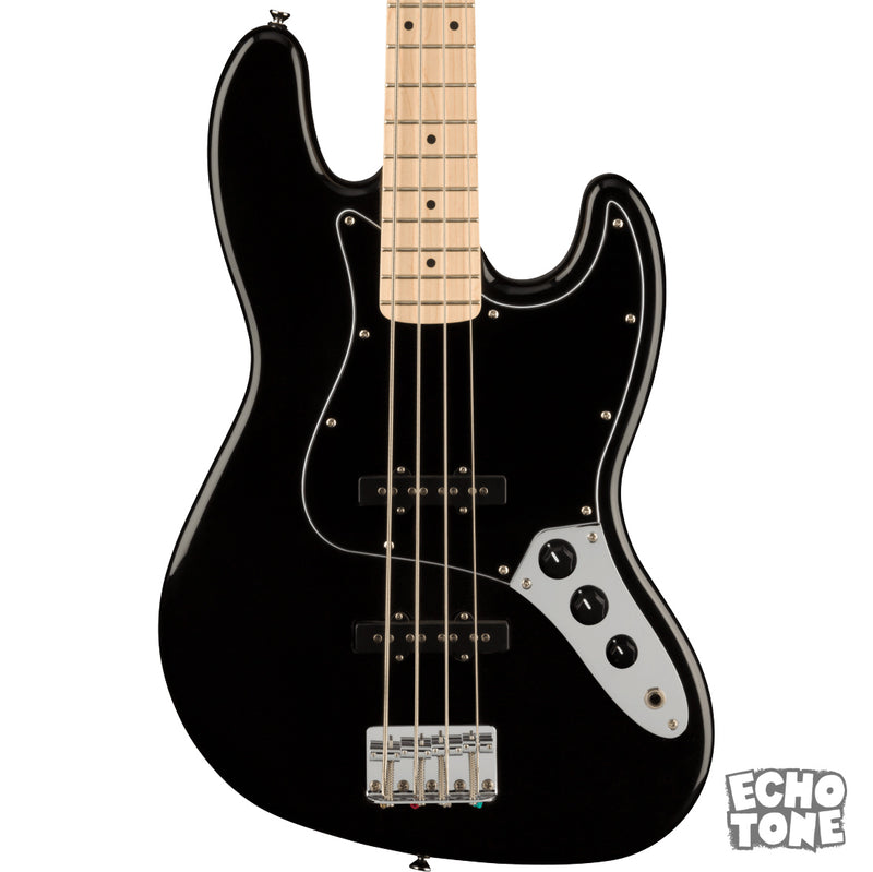 Squier Affinity Series Jazz Bass (Maple Fingerboard, Black Pickguard, Black)