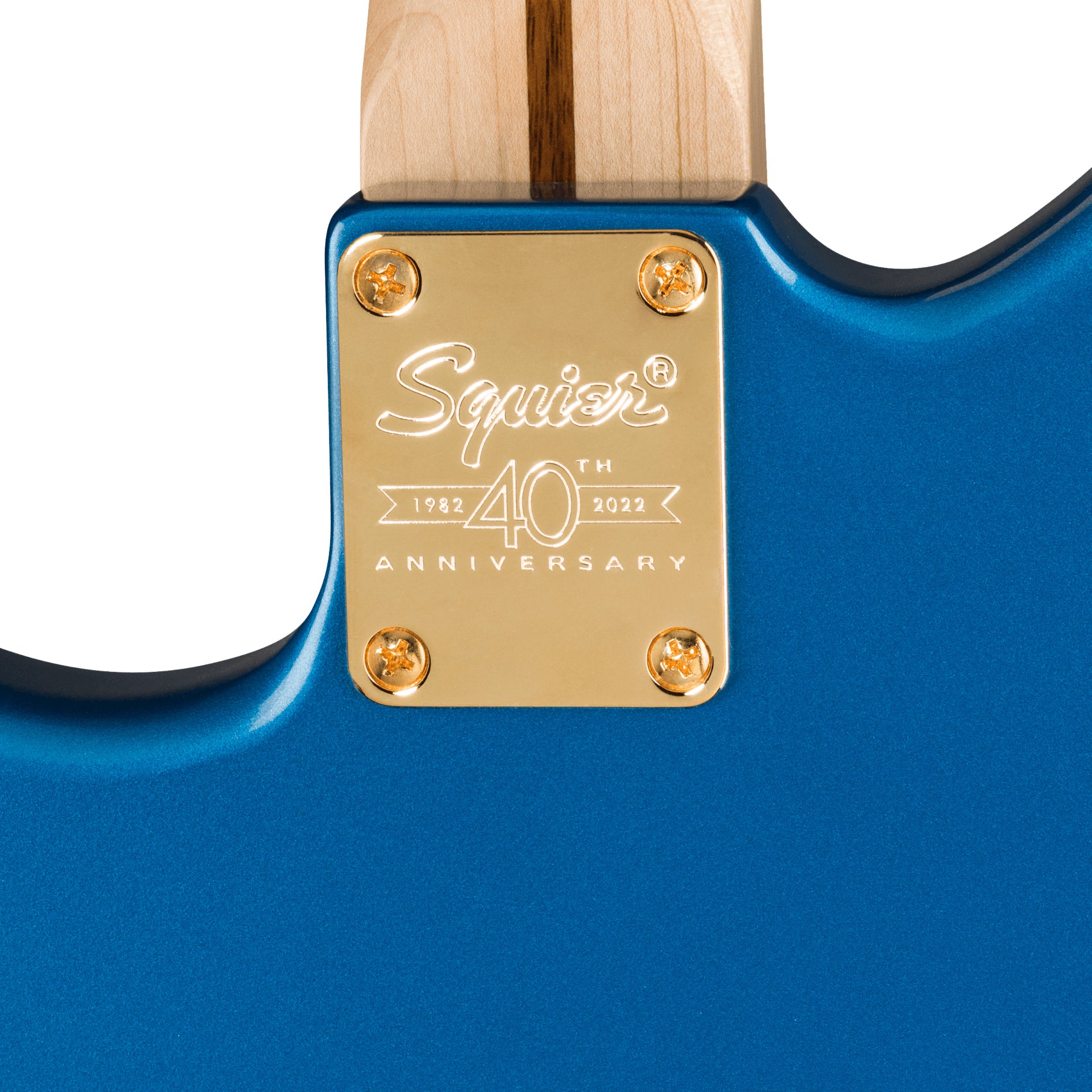 Squier 40th Anniversary Jazzmaster Gold Edition (Laurel Fingerboard, Gold Anodized Pickguard, Lake Placid Blue)