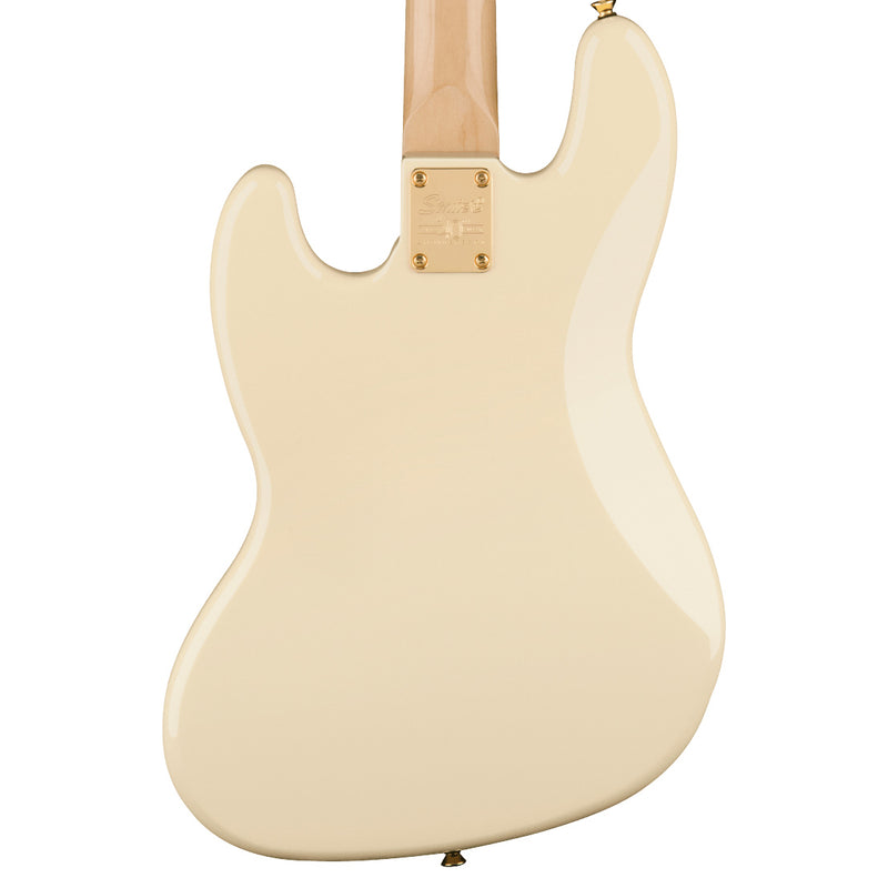 Squier 40th Anniversary Jazz Bass Gold Edition (Laurel Fingerboard, Gold Anodized Pickguard, Olympic White)