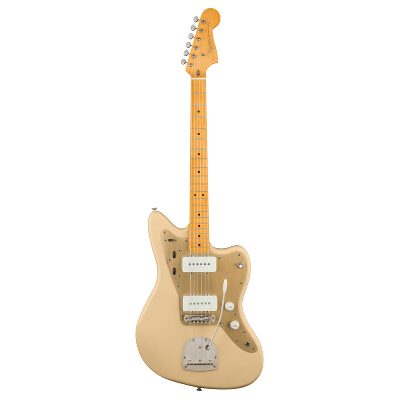 Squier 40th Anniversary Jazzmaster Vintage Edition (Maple Fingerboard, Gold Anodized Pickguard, Satin Desert Sand)