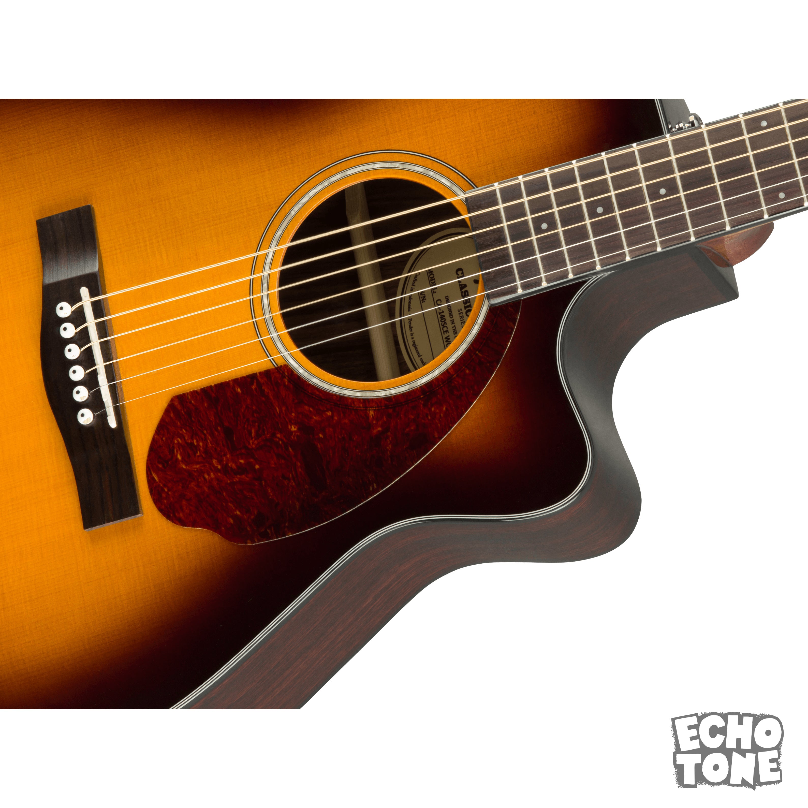 Fender CC-140SCE Concert Acoustic Guitar (Sunburst, Hardcase)