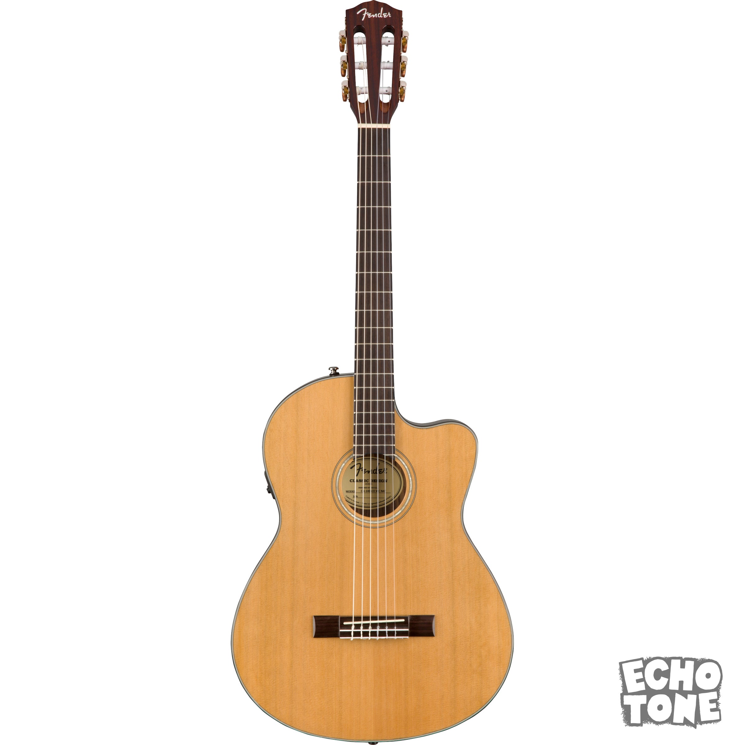 Fender CN-140SCE Nylon Thinline (Walnut Fingerboard, Natural, w/ Case)