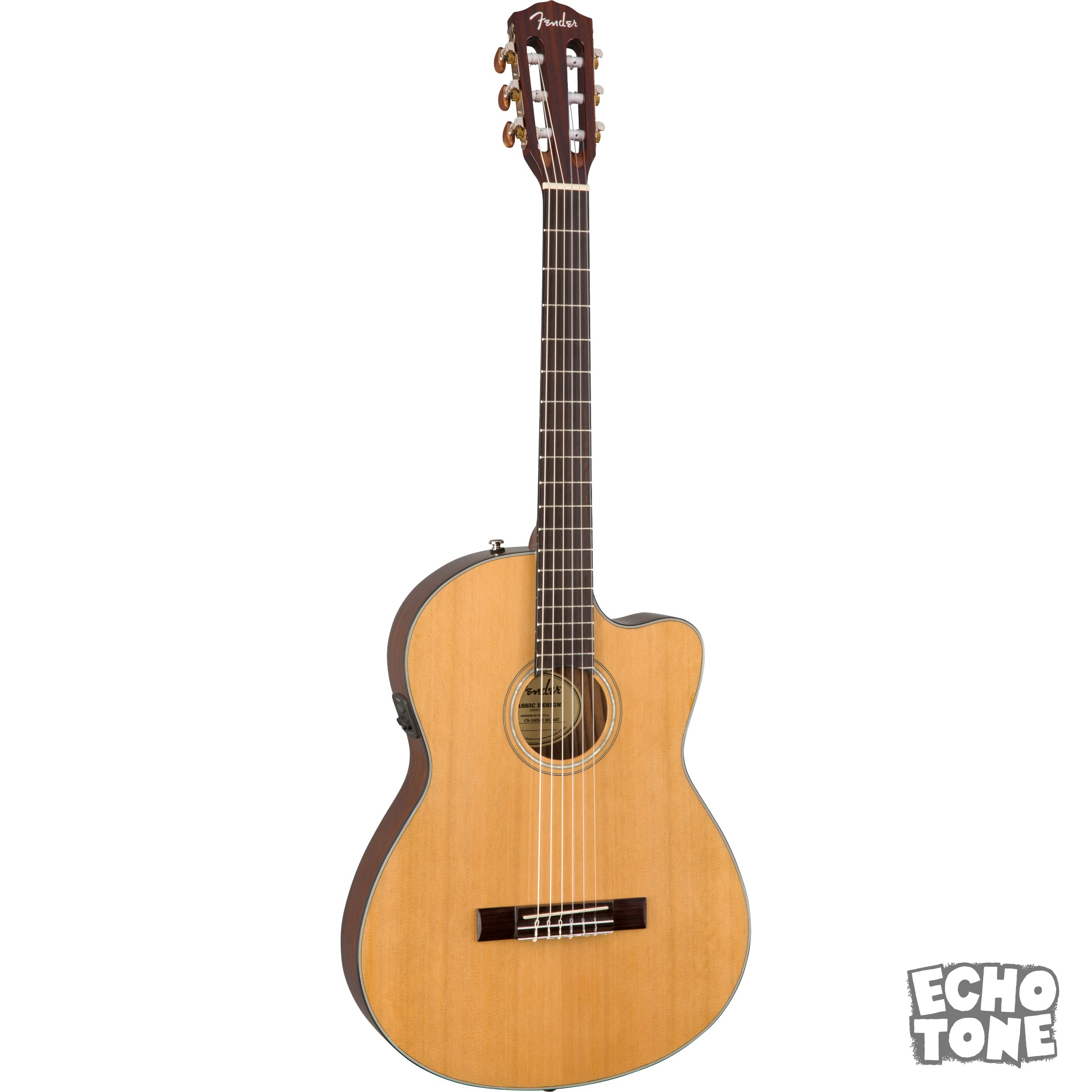 Fender CN-140SCE Nylon Thinline (Walnut Fingerboard, Natural, w/ Case)