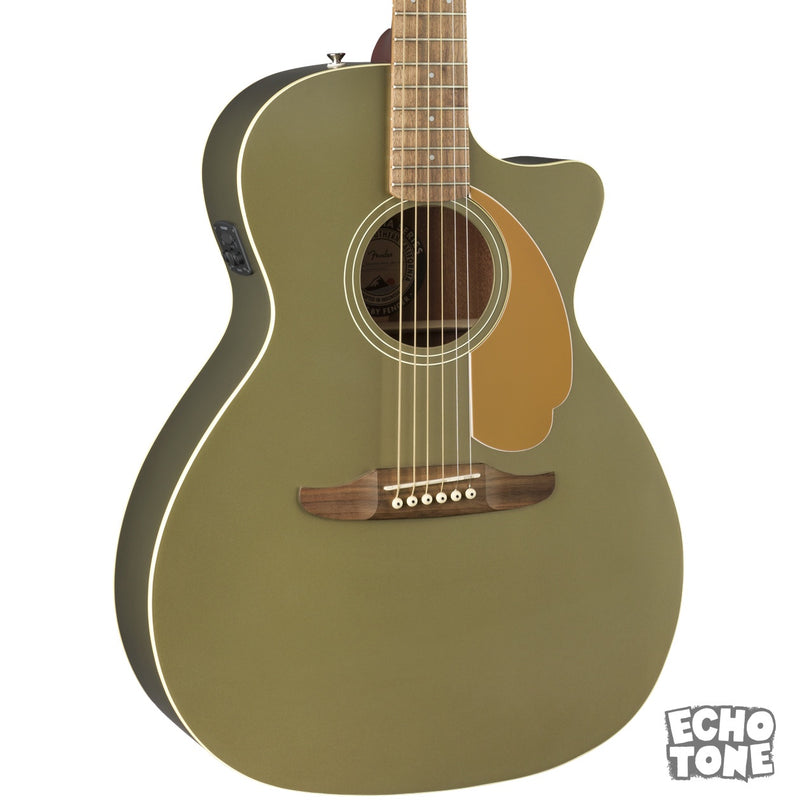 Fender Newporter Player Acoustic Guitar (Walnut Fingerboard, Olive Satin)
