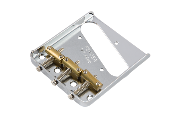 Fender 3-Saddle American Vintage Telecaster Bridge (Brass Saddles, Chrome)