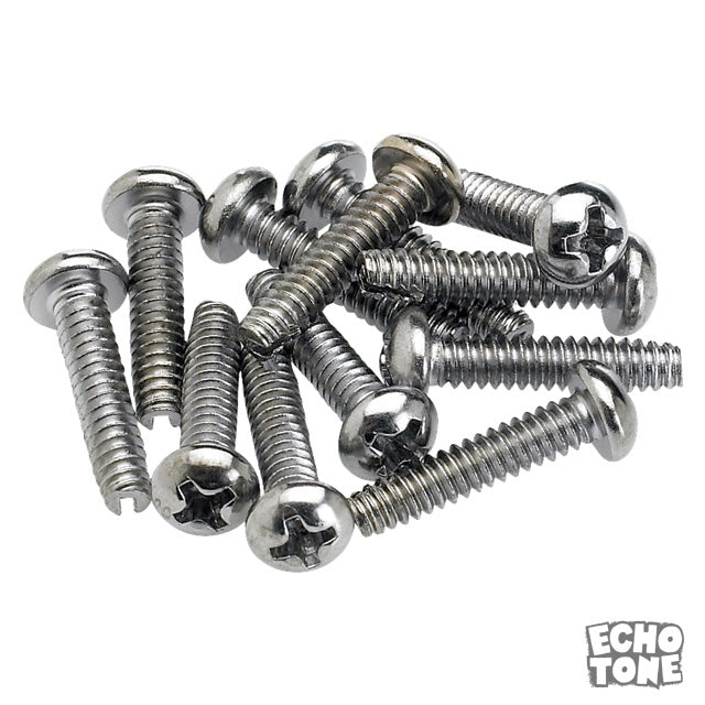 Fender Pickup and Selector Switch Mounting Screws (Chrome - Set of 12)