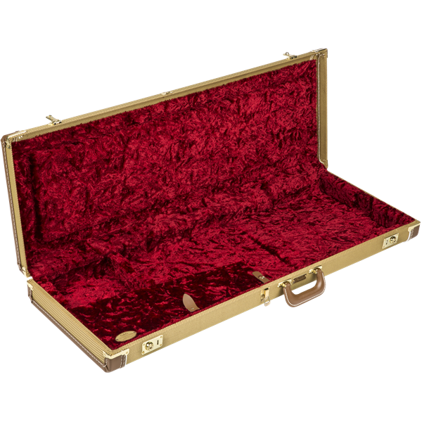 Fender G&G Deluxe Hardshell Stratocaster/Telecaster Case (Tweed, Red Interior)