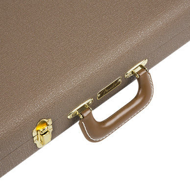 Fender G&G Deluxe Jaguar/Jazzmaster/Toronado/Jagmaster Hardshell Case (Brown with Gold Plush Interior)