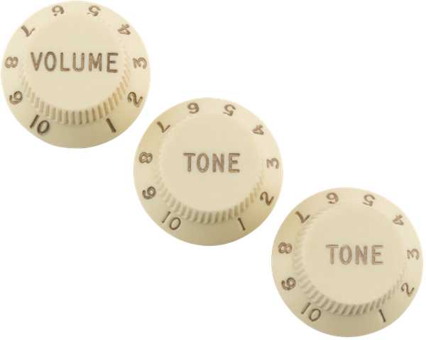 Fender Roadworn Stratocaster Knobs (Aged White)