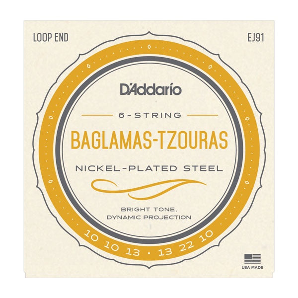 D'Addario EJ91 Baglamas - Tzouras Nickel Wound Strings