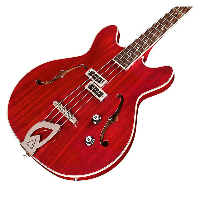 Guild Starfire I Electric Bass (Short Scale, Hollow Body, Cherry Red)