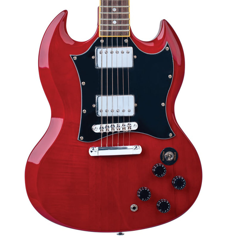 SX SG Style Electric Guitar Pack (Transparent Wine Red)