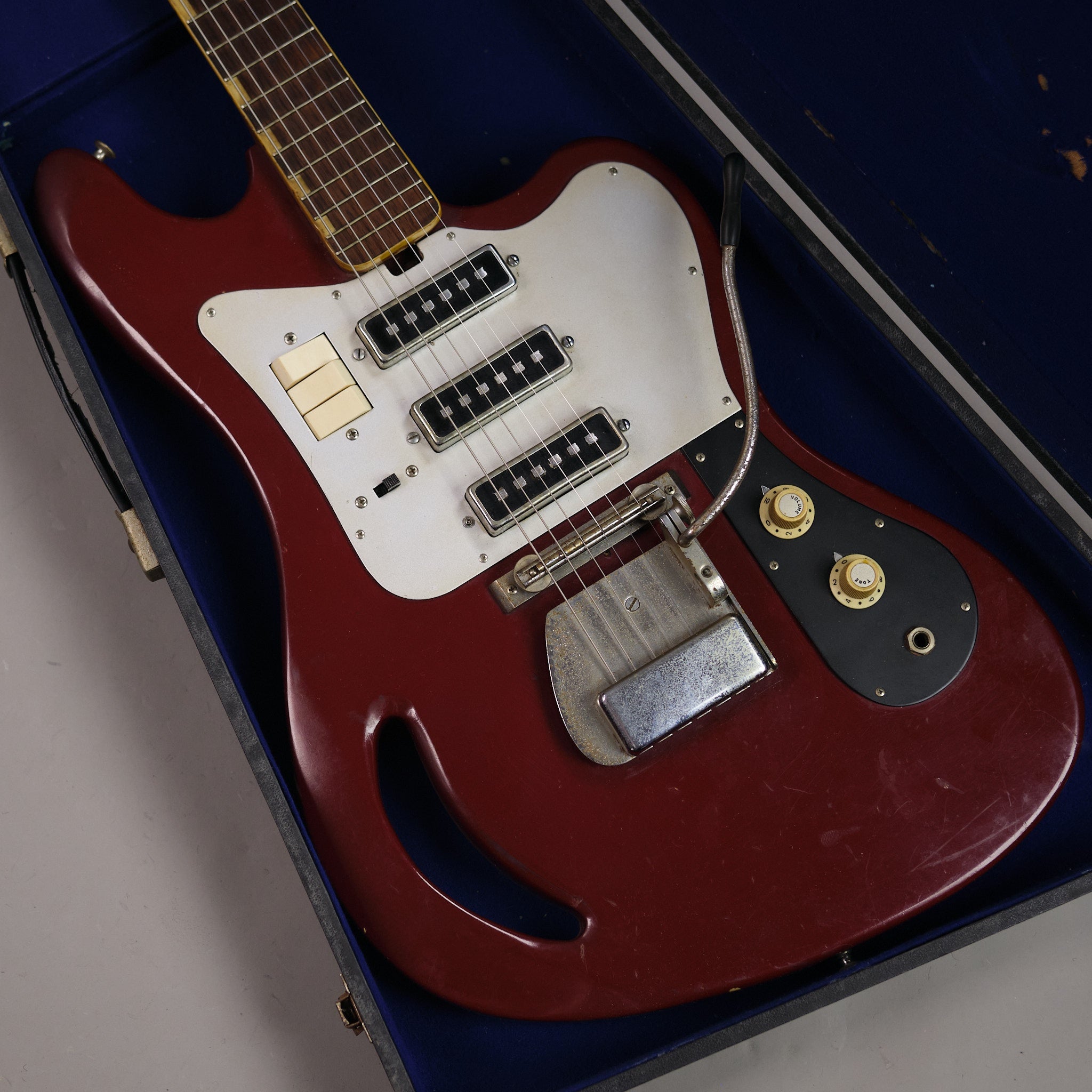 c1960s Teisco TG-64 (Japan, Red, OHSC)