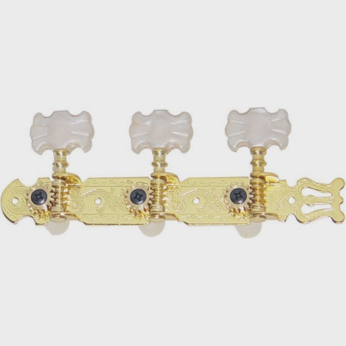 Dr Parts 608 Butterly Classical Machine Heads 3-A-Side (Gold, Pearloid)