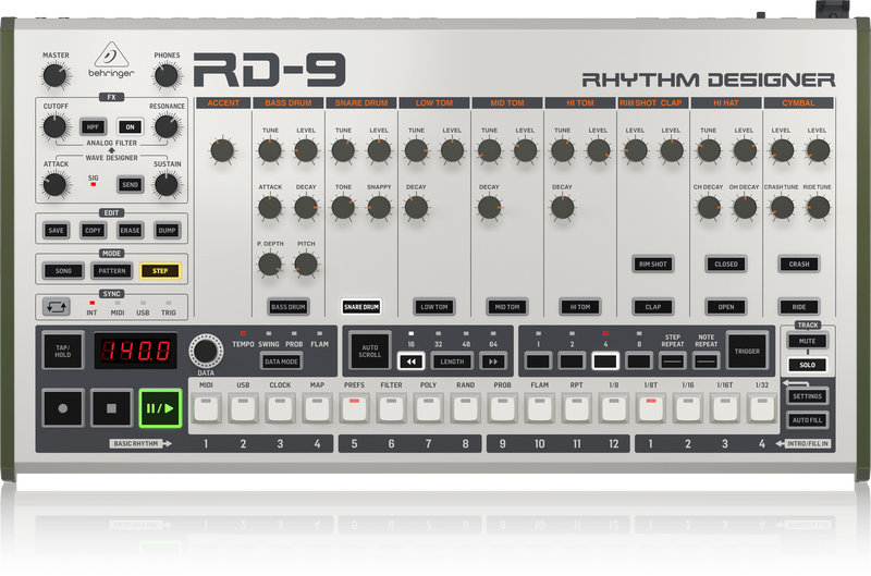 Behringer RD-9 Rhythm Designer Analog Drum Machine