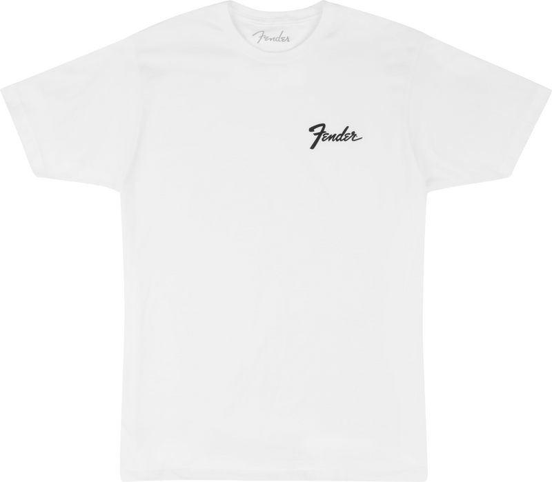 Fender Transition Logo T Shirt (White, Medium)
