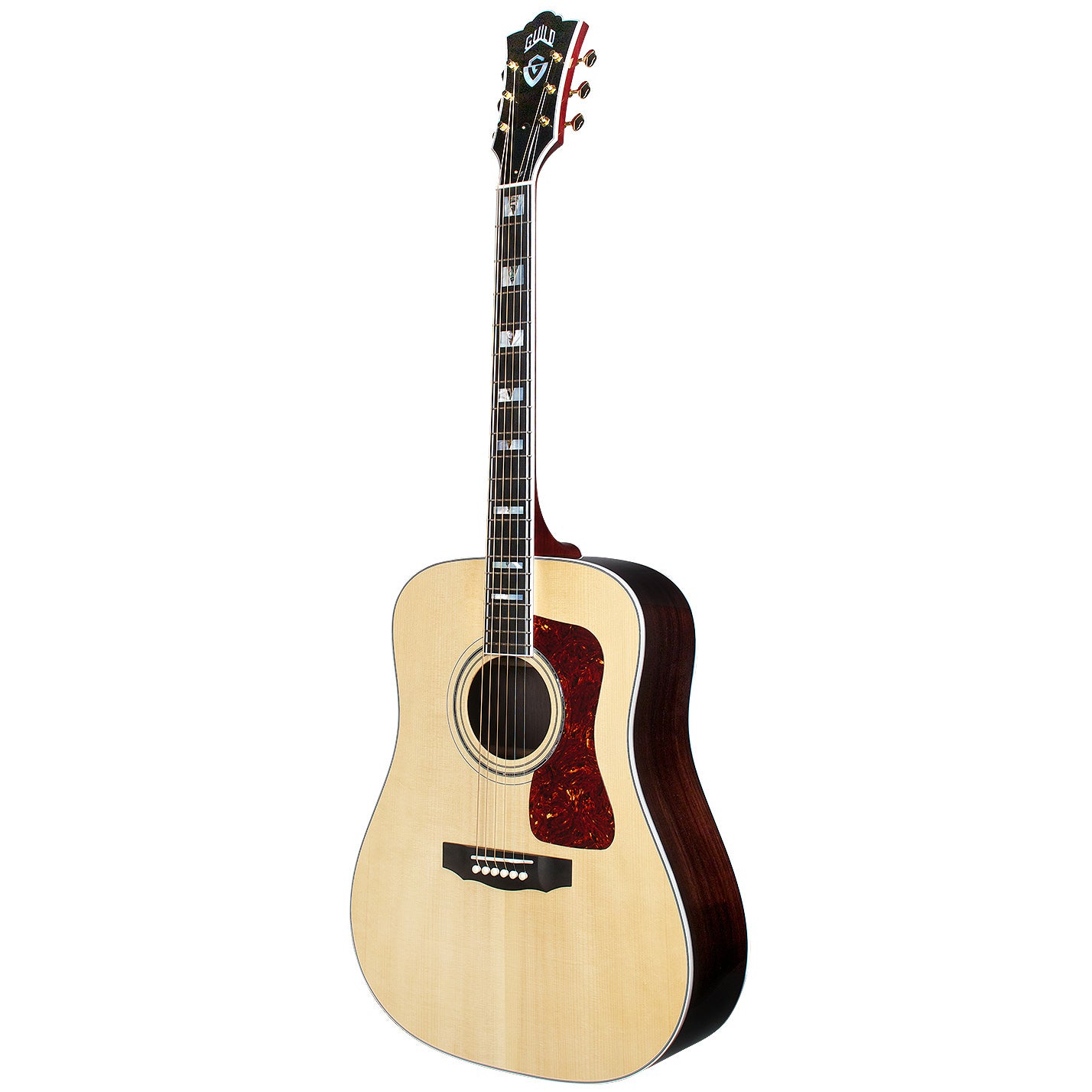 Guild USA D-55 Dreadnought Acoustic (Spruce/Rosewood, Natural, HSC)