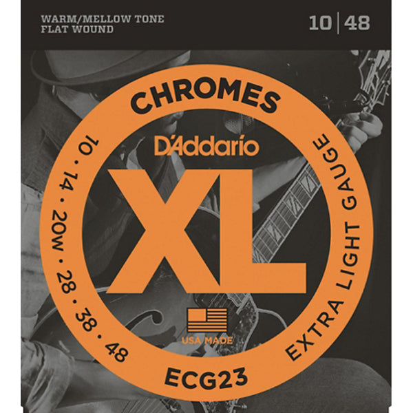 D'Addario Chromes Jazz Flat Wound Electric Guitar Strings