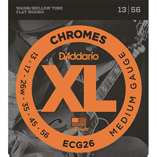 D'Addario Chromes Jazz Flat Wound Electric Guitar Strings