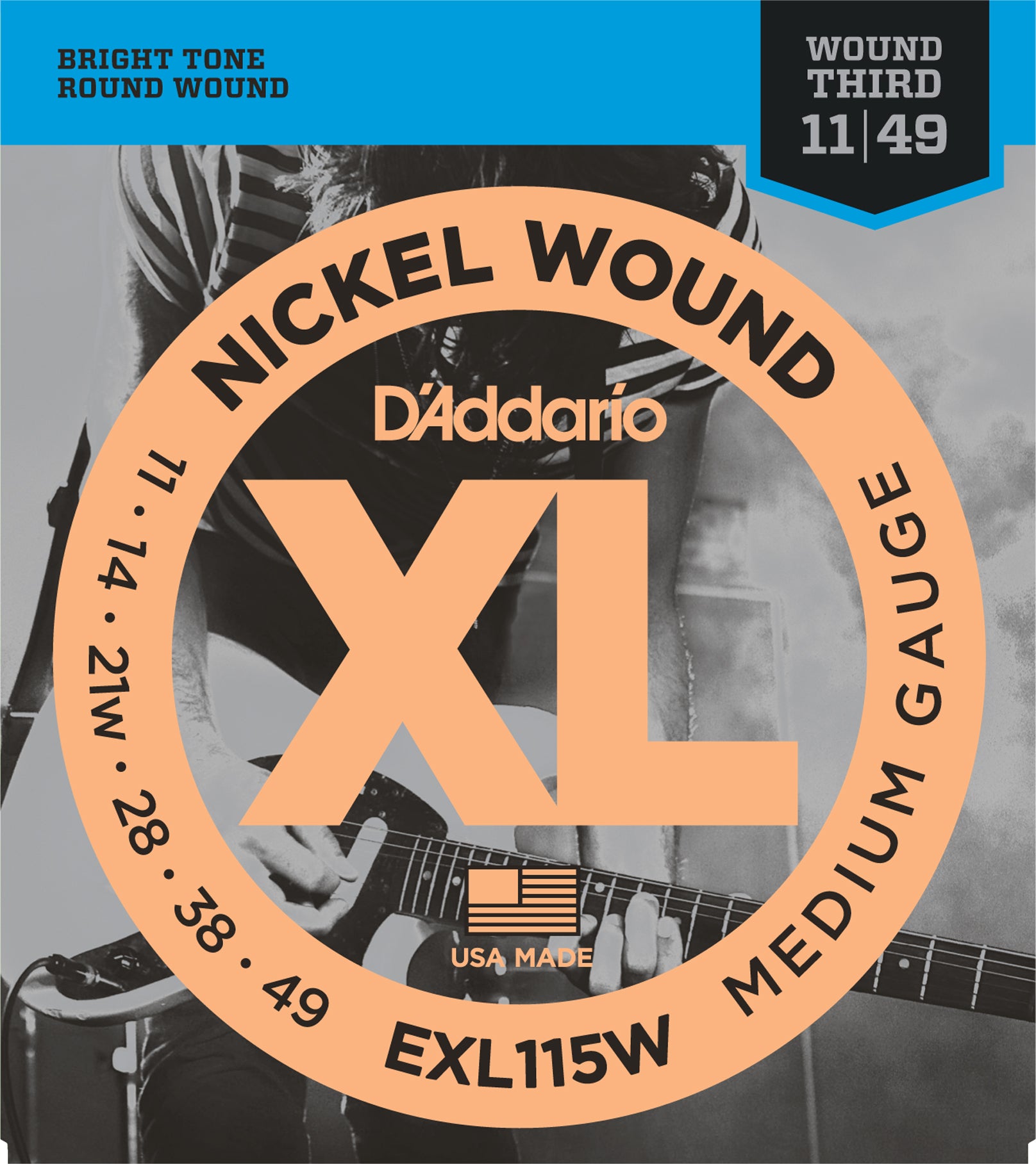 D'Addario XL Nickel Round Wound Electric Guitar Strings