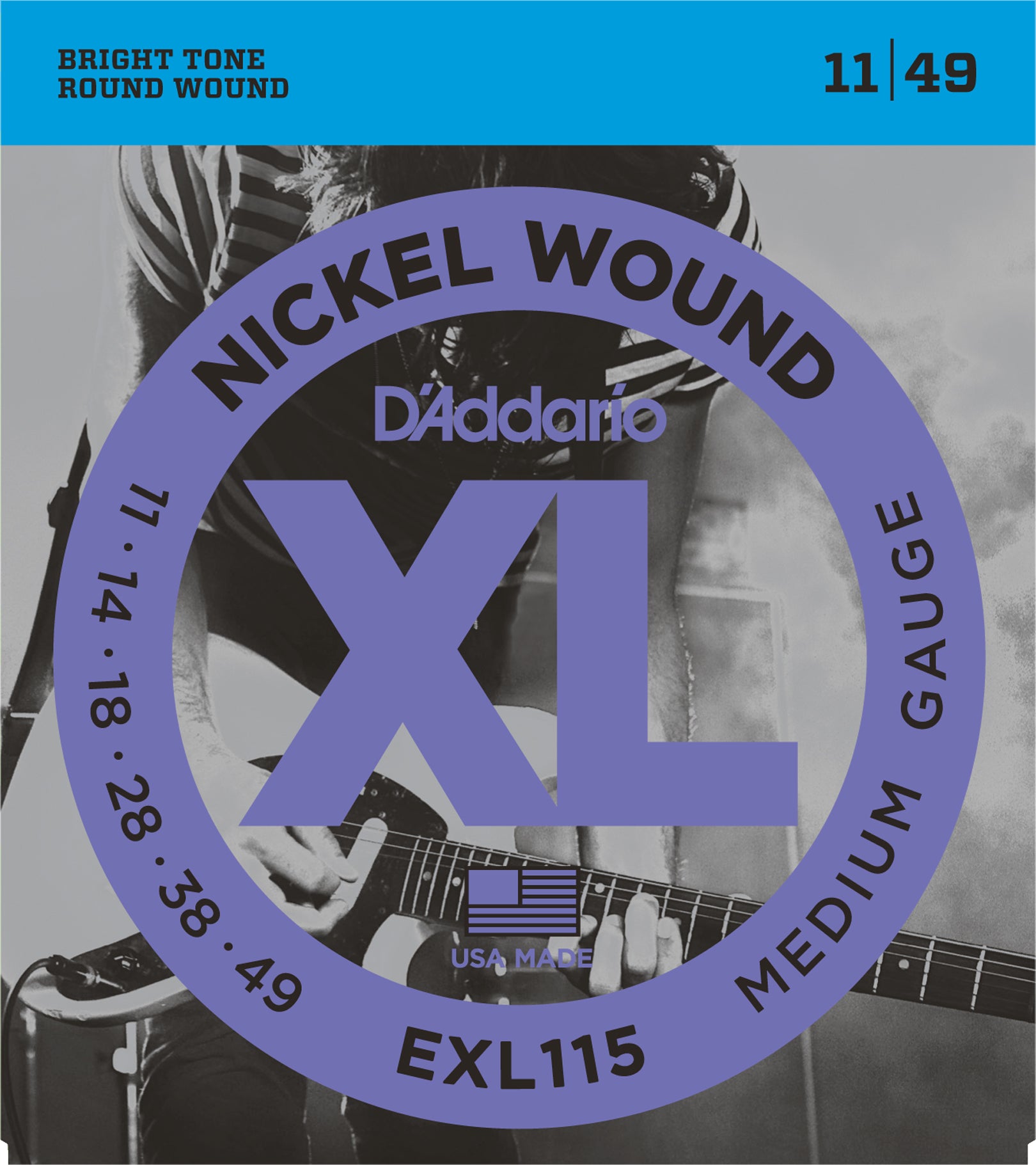 D'Addario XL Nickel Round Wound Electric Guitar Strings