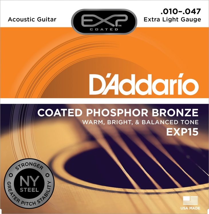 D'Addario EXP Phosphor Bronze Acoustic Guitar Strings