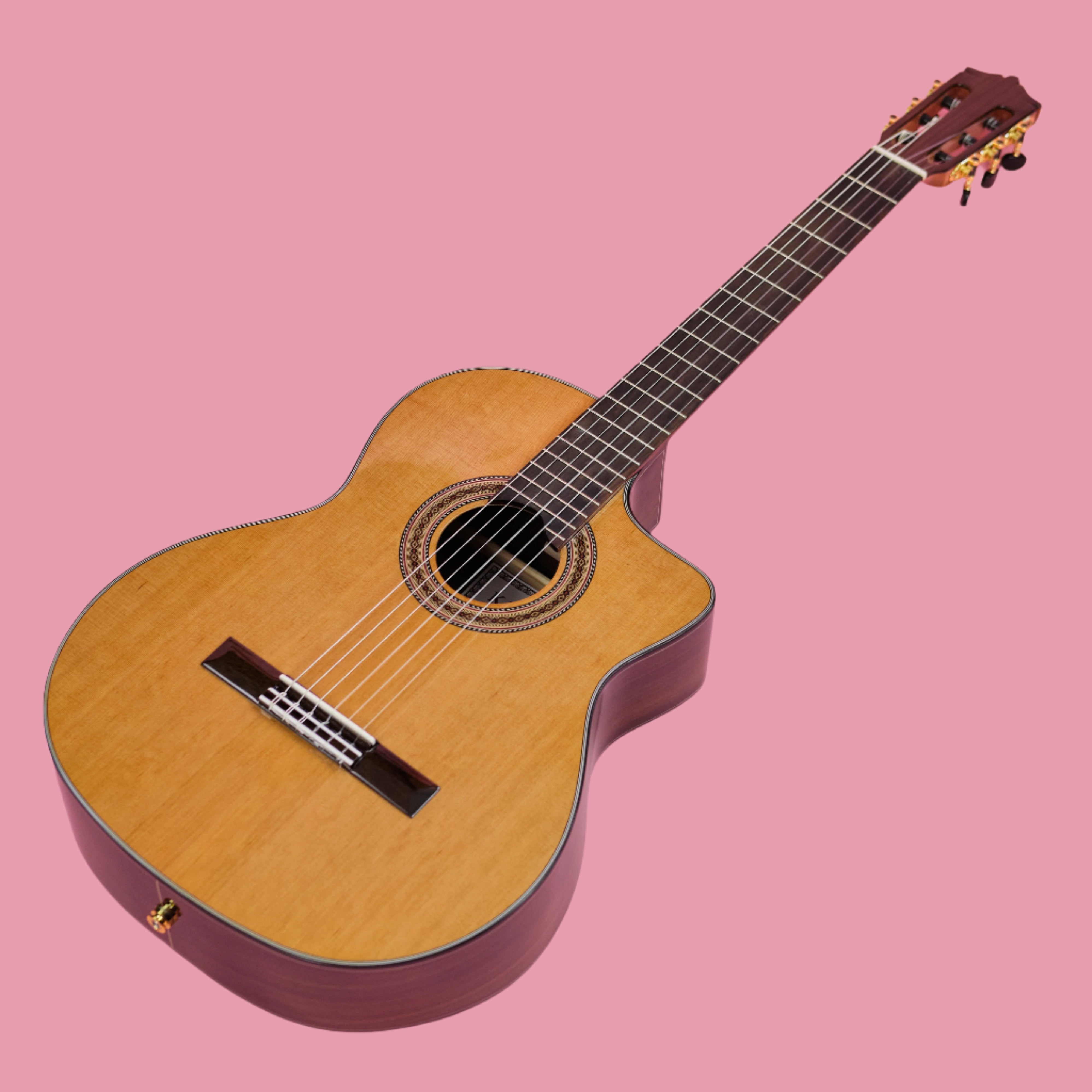 Katoh MCG50CEQ Classical Guitar (Cutaway, Pickup, Natural Satin)