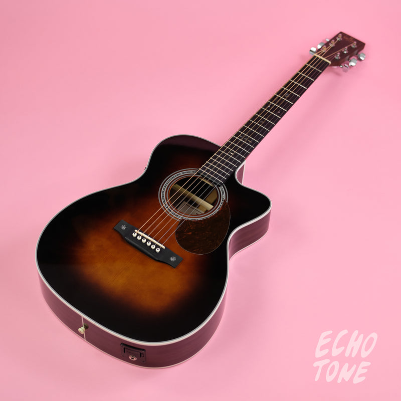 Sigma OMTC-1E-SB OM Acoustic Guitar (Pickup, Cutaway, Sunburst)