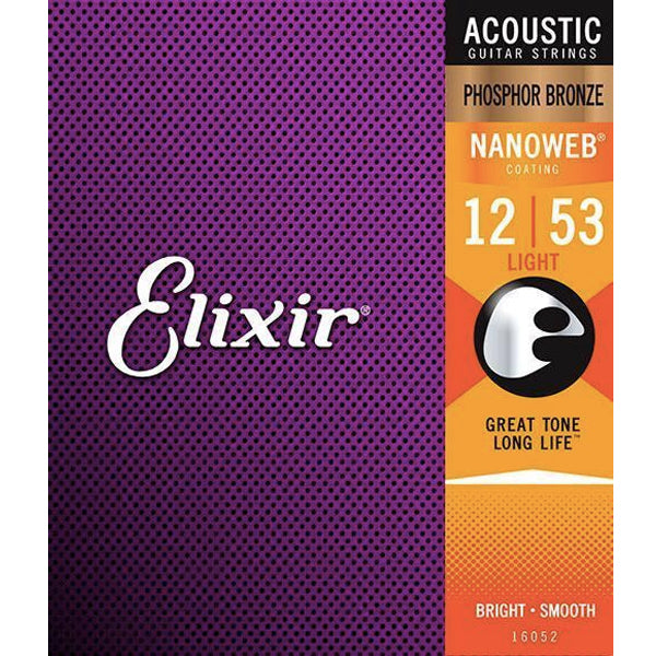 Elixir Nanoweb Phosphor Bronze Acoustic Guitar Strings