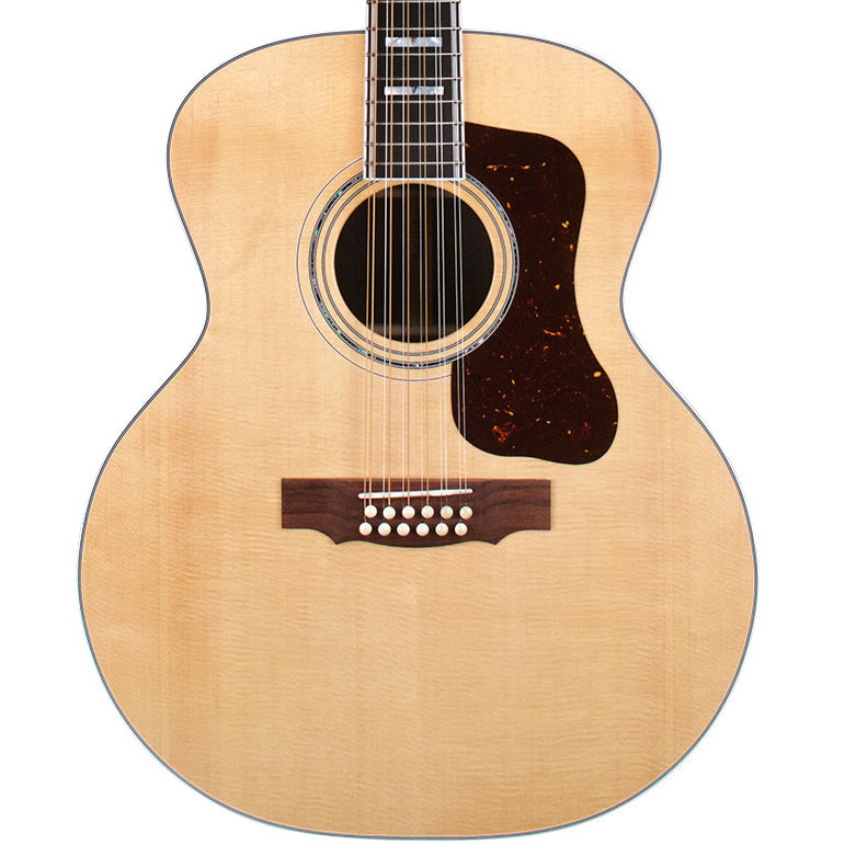 Guild USA F-512 Jumbo 12 String Acoustic (Solid Spruce/Rosewood, Natural, HSC)
