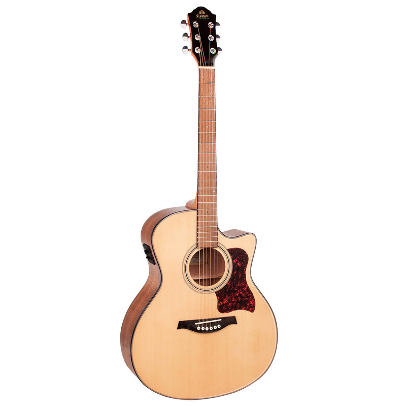 Gilman GA10CENG Grand Auditorium Acoustic Guitar (Pickup, Cutaway, Natural Gloss)