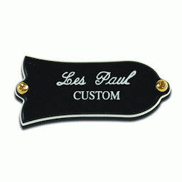 Gibson Truss Rod Cover "Les Paul Custom" (Black)