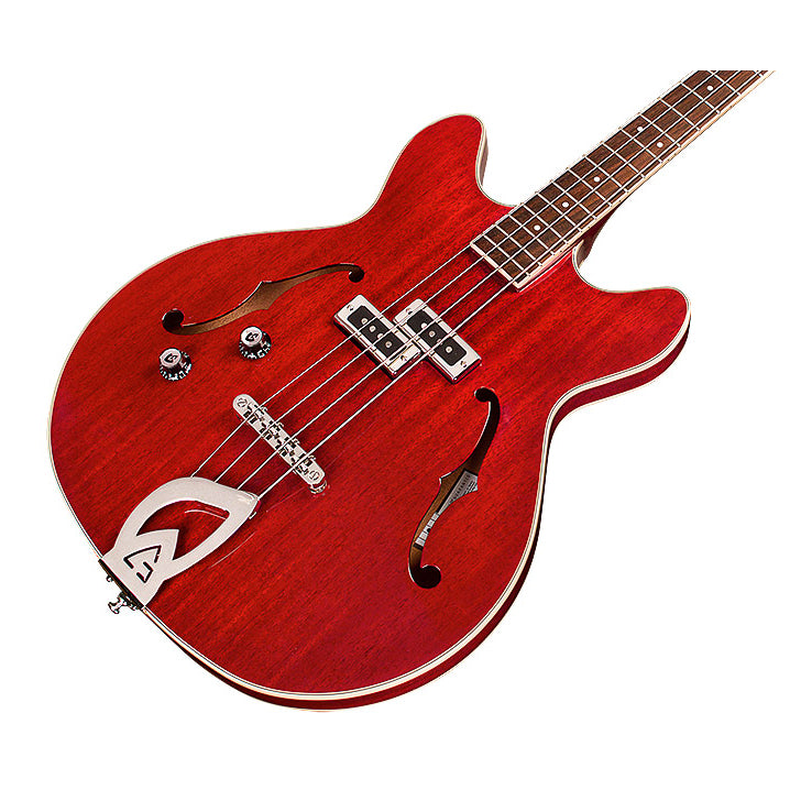 Guild Starfire I Electric Bass (Left Handed, Hollow Body, Short Scale, Cherry Red)