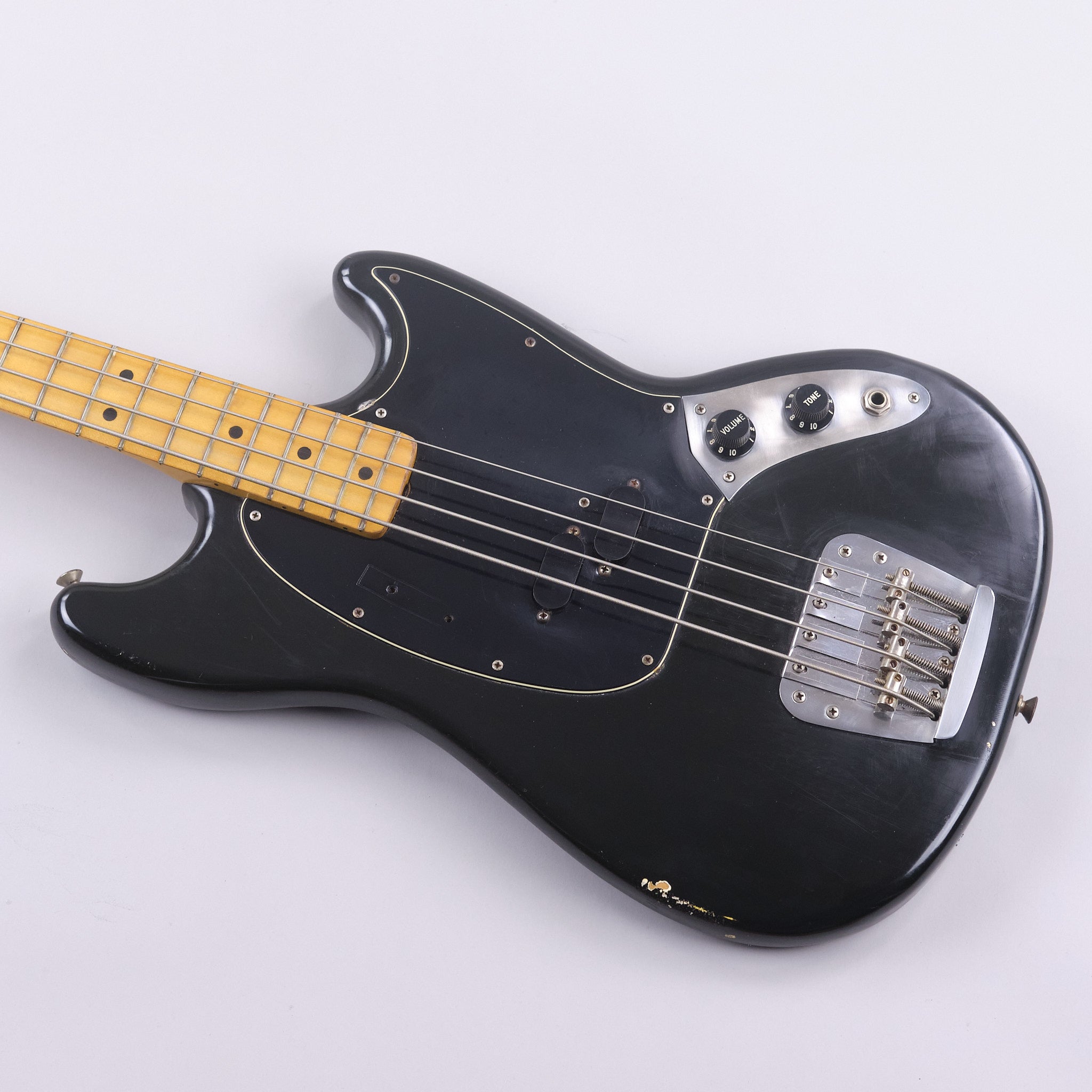 1977 Fender Mustang Bass (Made in USA, Black, Original Case)