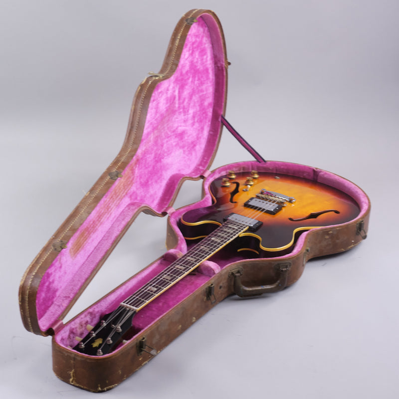 1965 Gibson ES-335TD (Wide Nut, Sunburst, Stoptail Conversion, Lifton 'Brown' Case, Case Candy)