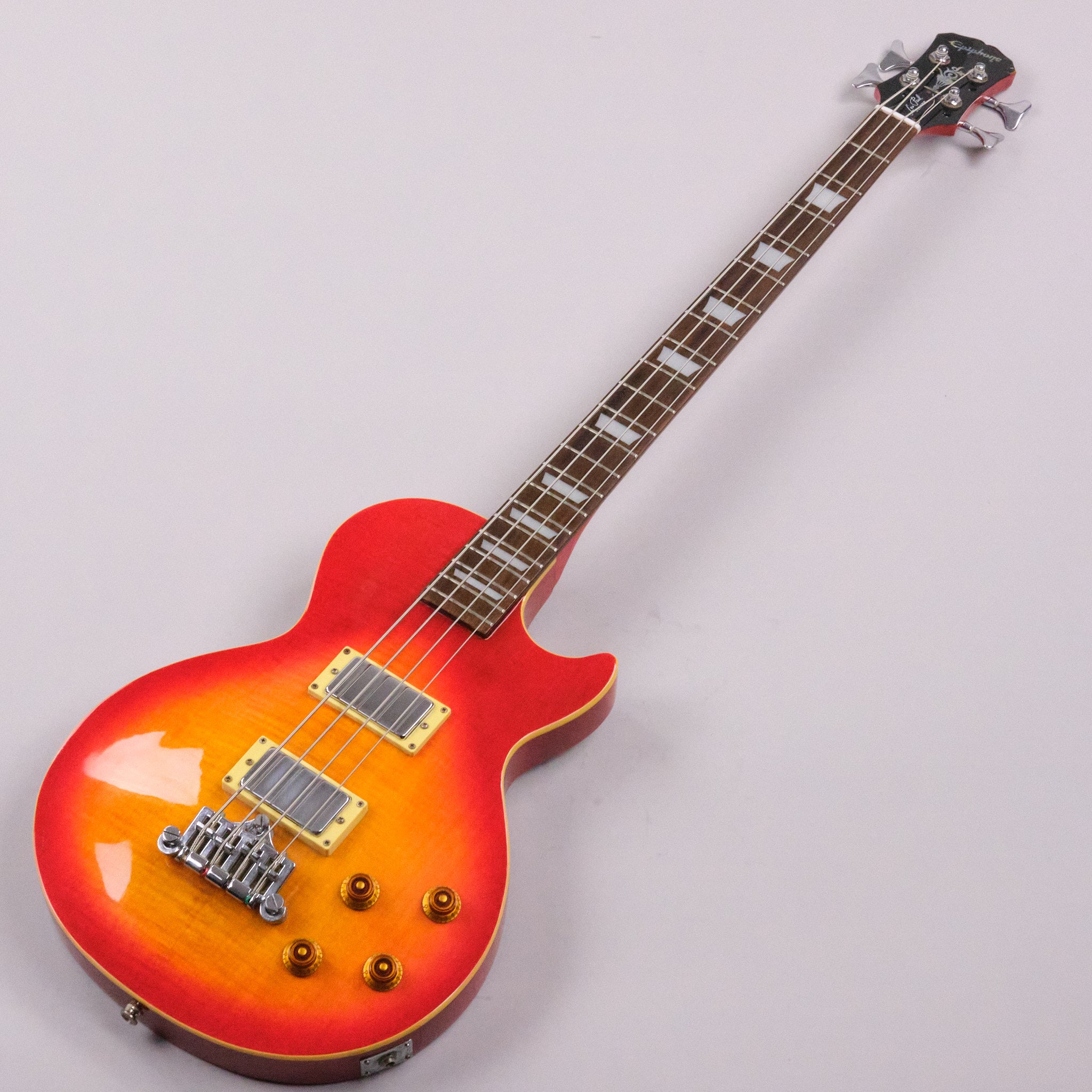 1997 Epiphone Les Paul Deluxe Bass (Made in Korea, Cherry Sunburst)