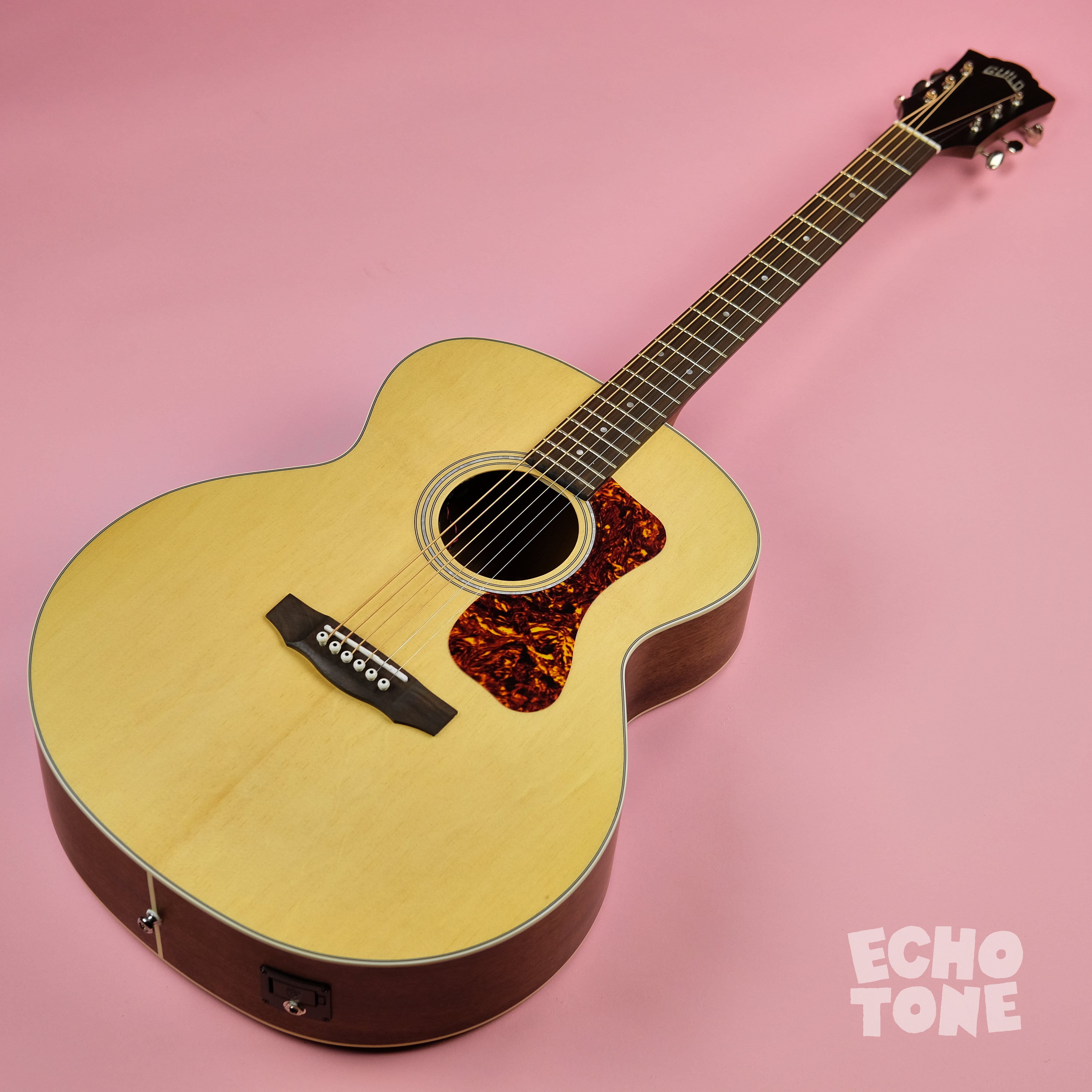 Guild BT-240E Baritone Acoustic Guitar (Natural, Pickup, Deluxe Gig Bag)