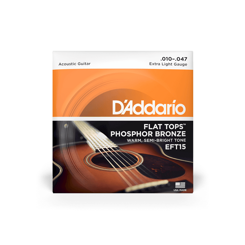 D'Addario Flat Tops Phosphor Bronze Acoustic Strings (Various)