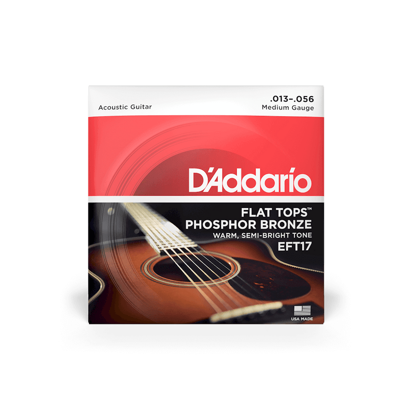 D'Addario Flat Tops Phosphor Bronze Acoustic Strings (Various)