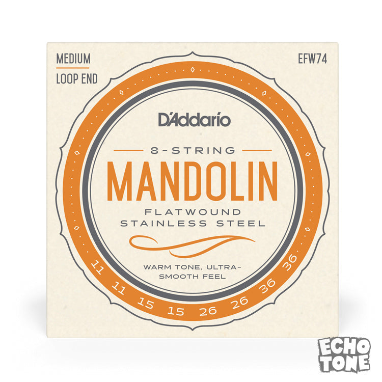 D'Addario Flatwound Mandolin Strings (EFW74)