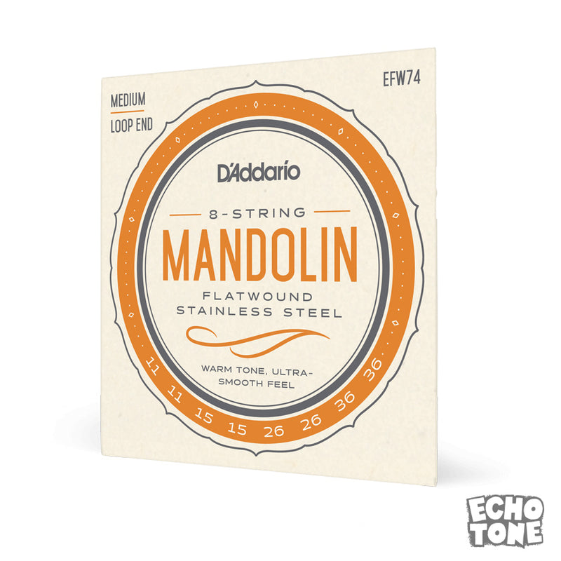 D'Addario Flatwound Mandolin Strings (EFW74)