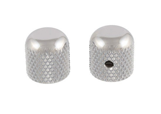 All Parts Dome Knobs for Solid Shaft Pots (Chrome, Set of 2)